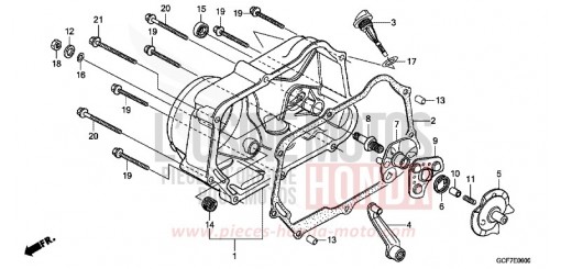 COPERCHIO CARTER MOTORE DESTRO CRF70FC di 2012